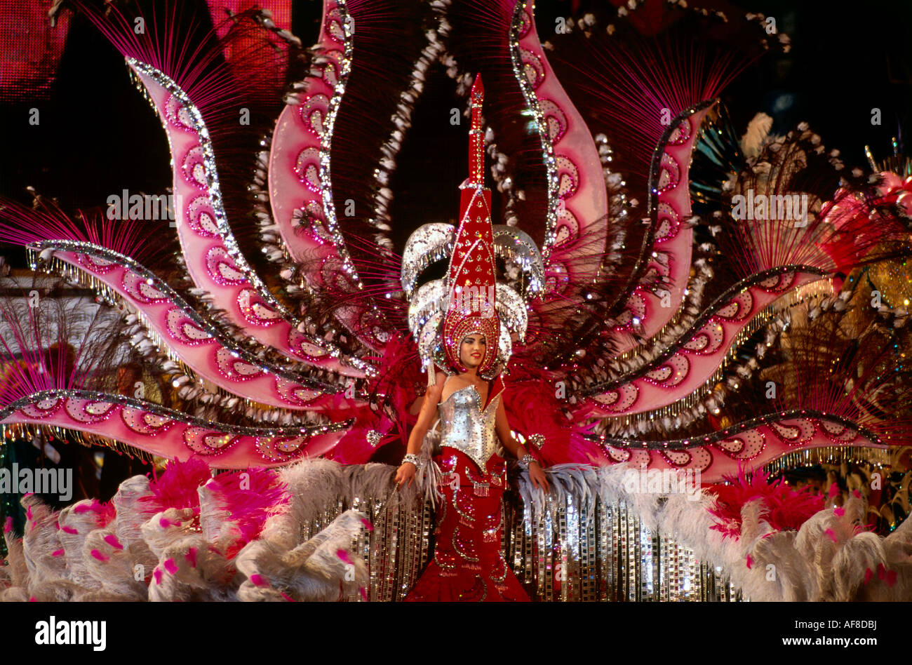 Election of the Carnival Queen, Santa Cruz de Tenerife, Tenerife, Canary Islands, Spain, Europe Stock Photo
