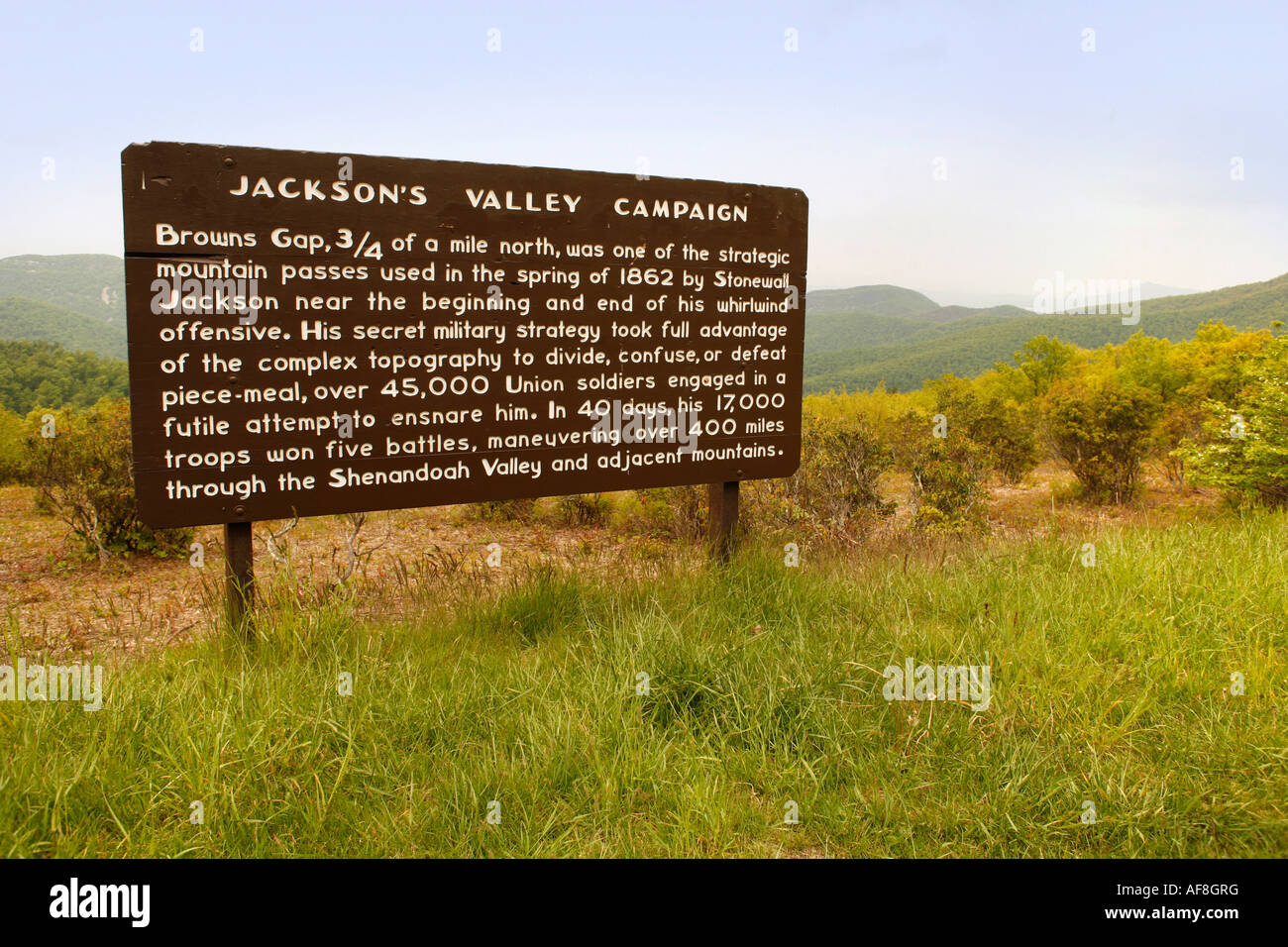 Civil War site, Shenandoah Valley, Virginia, United States Stock Photo