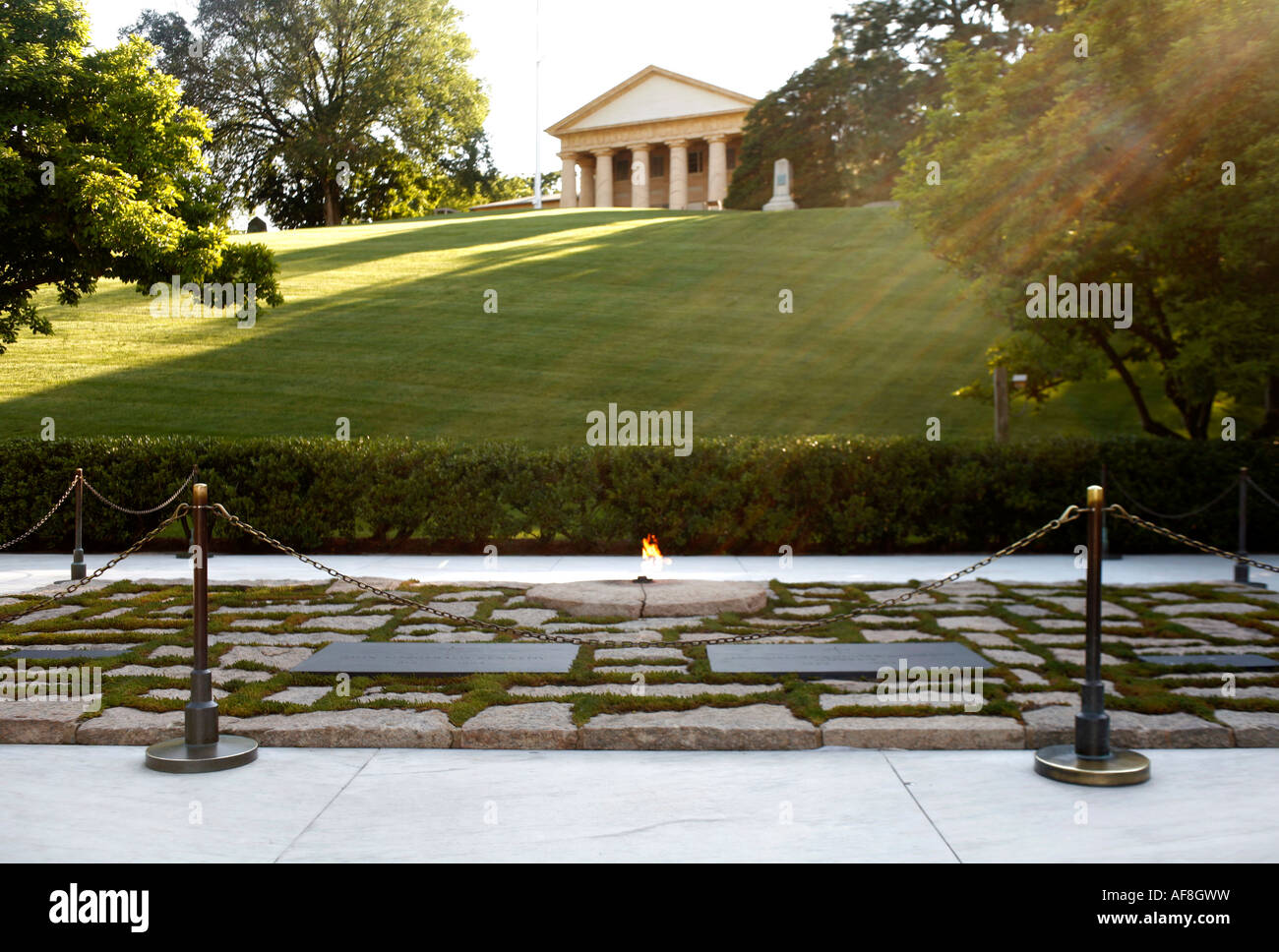 Eternal Flame On John F. Kennedy's Grave, Arlington, Virginia, Usa 