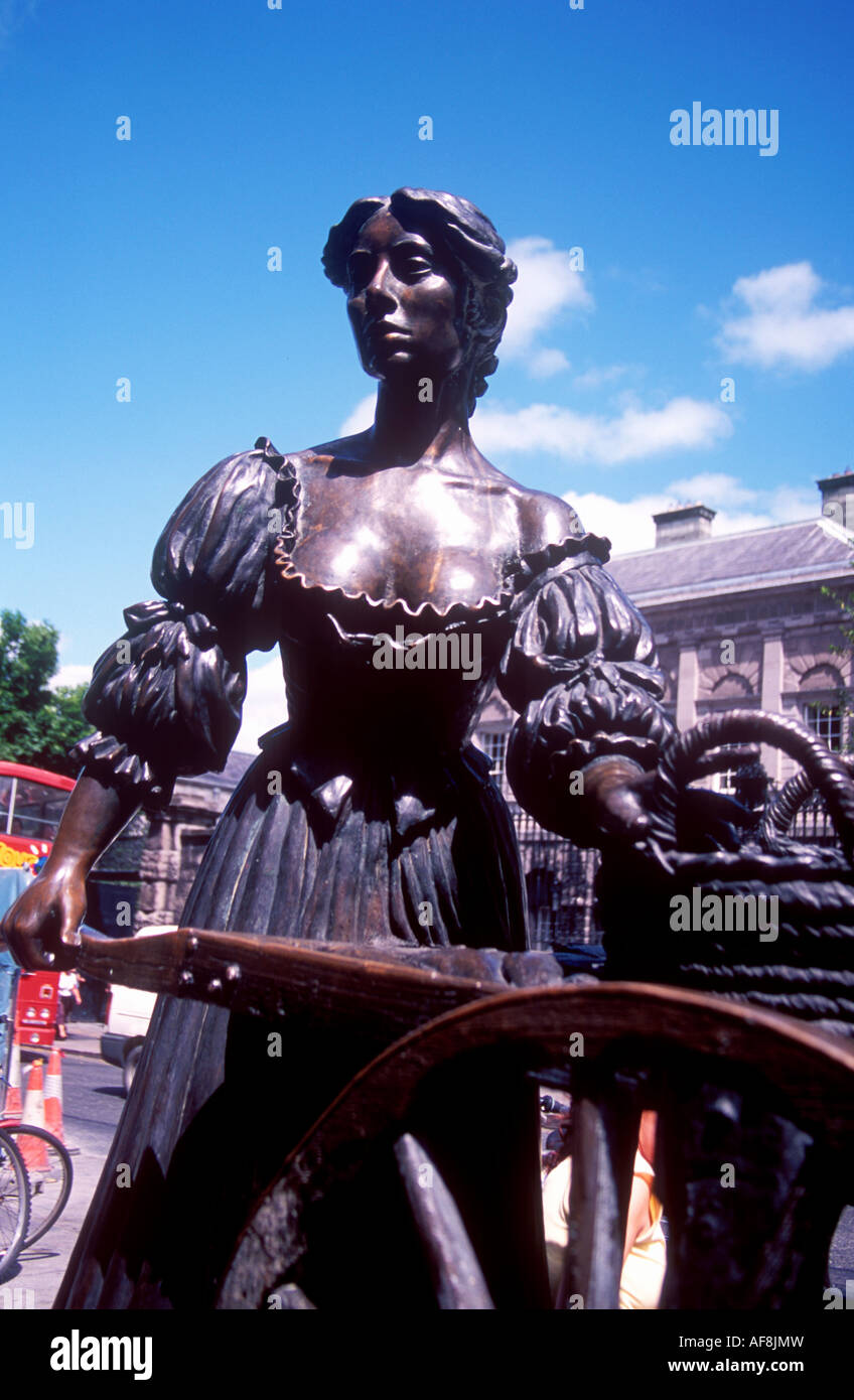 Molly Malone Statue at the end of Grafton Street in Dublin Stock Photo