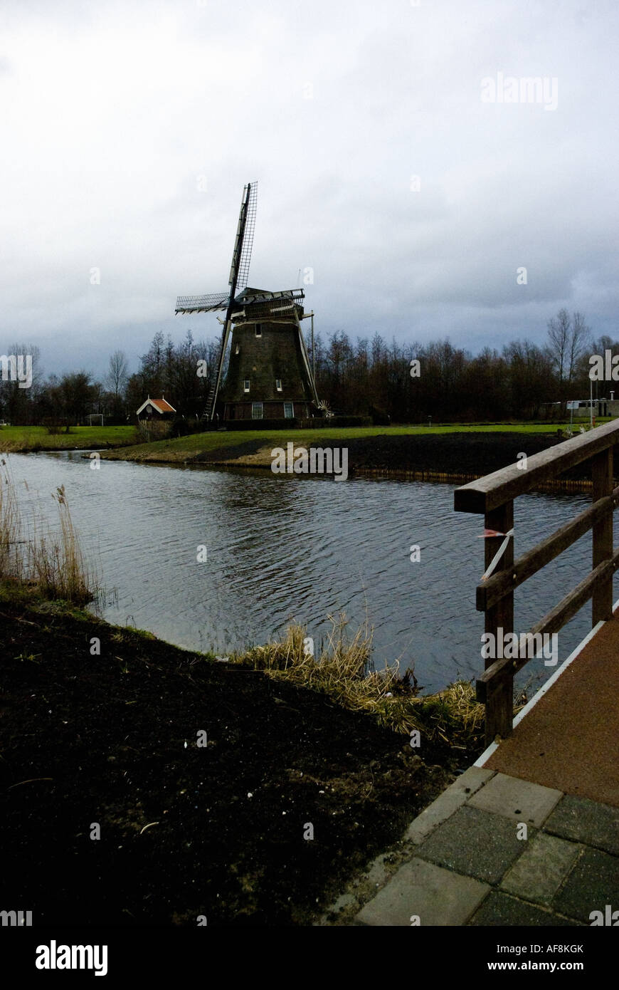 windmill in the netherlands Stock Photo