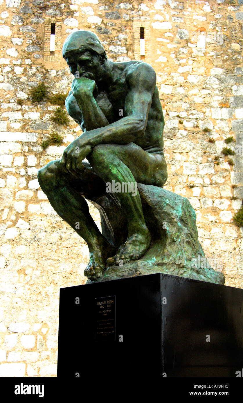 The Thinker Le Penseur by Auguste Rodin Stock Photo