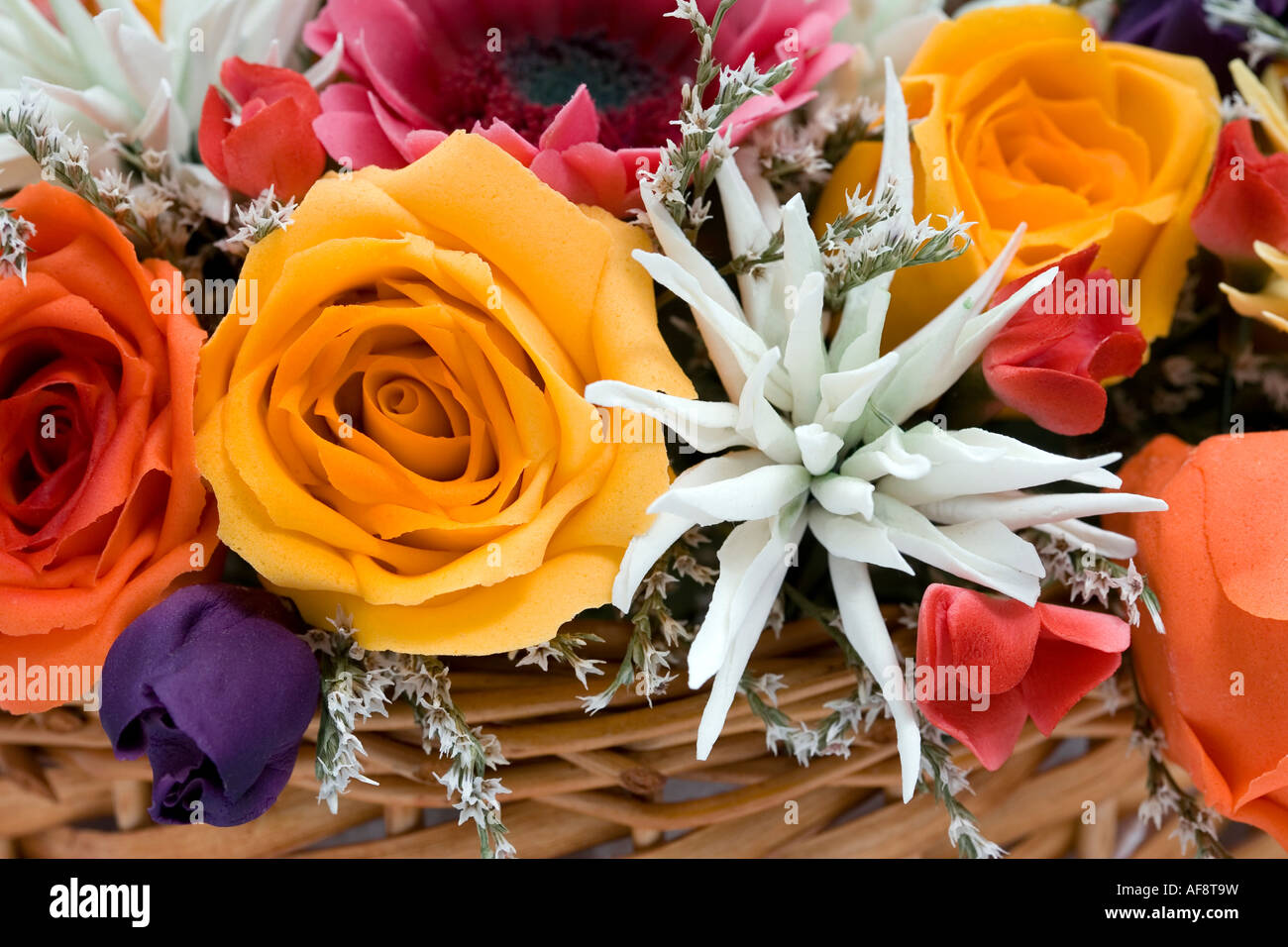 sugar craft flowers Stock Photo