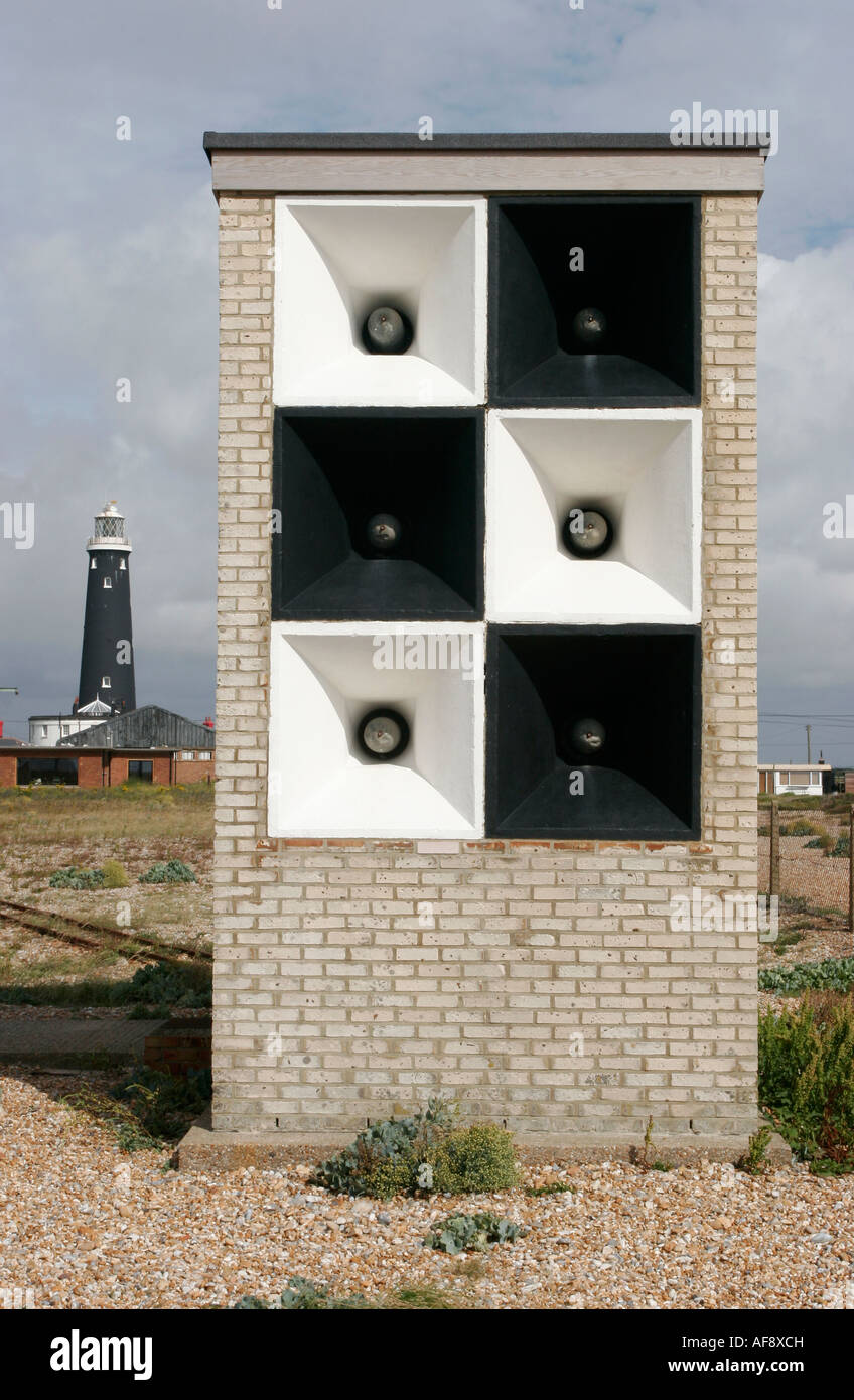 Coastguard warning siren Dungeoness Kent UK Stock Photo Alamy