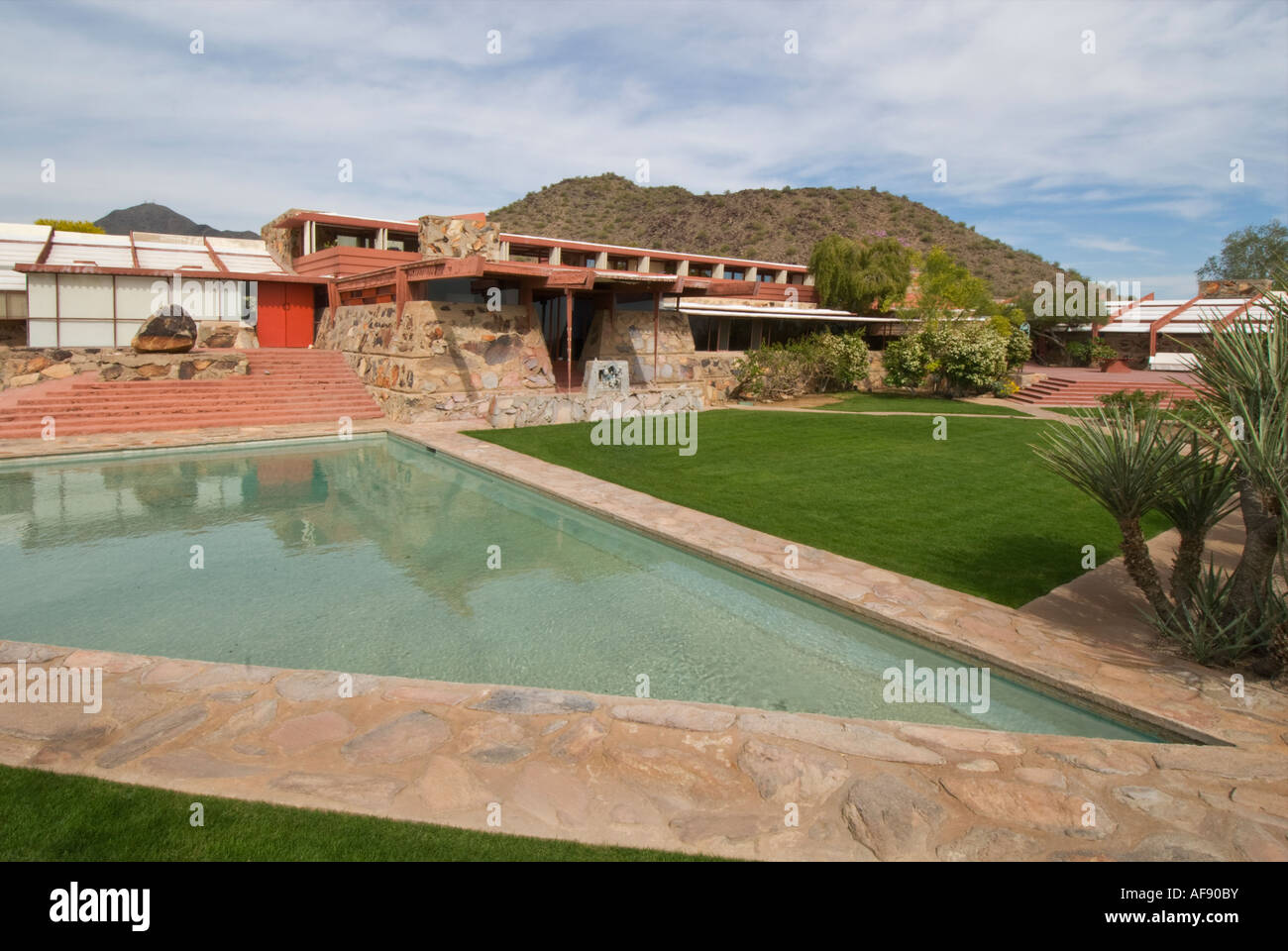 Arizona Scottsdale Taliesin West architect Frank Lloyd Wright winter ...