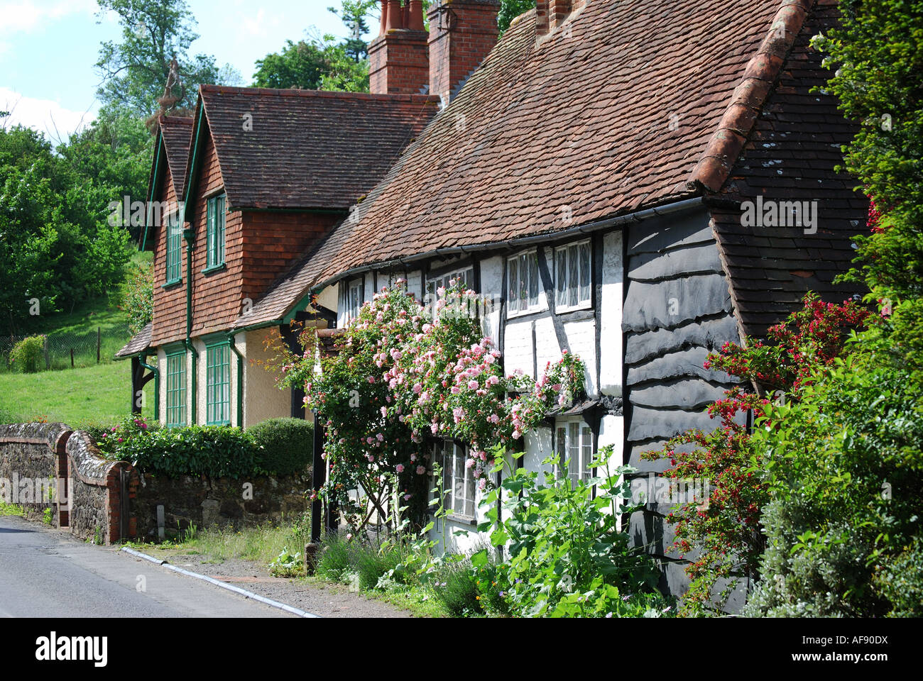 Period Cottage Shere Surrey England United Kingdom Stock Photo
