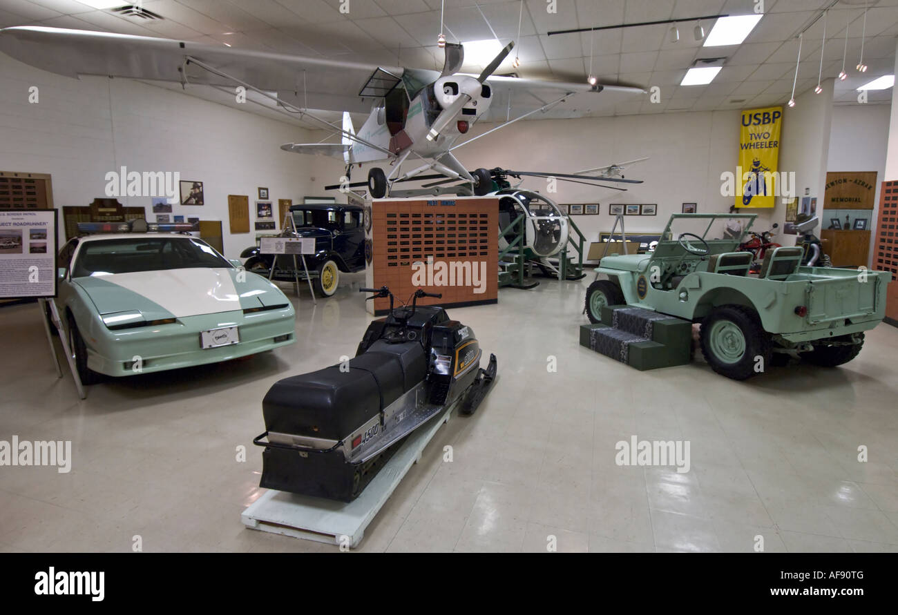 Texas El Paso U S Border Patrol Museum interior vehicle display Stock Photo Alamy