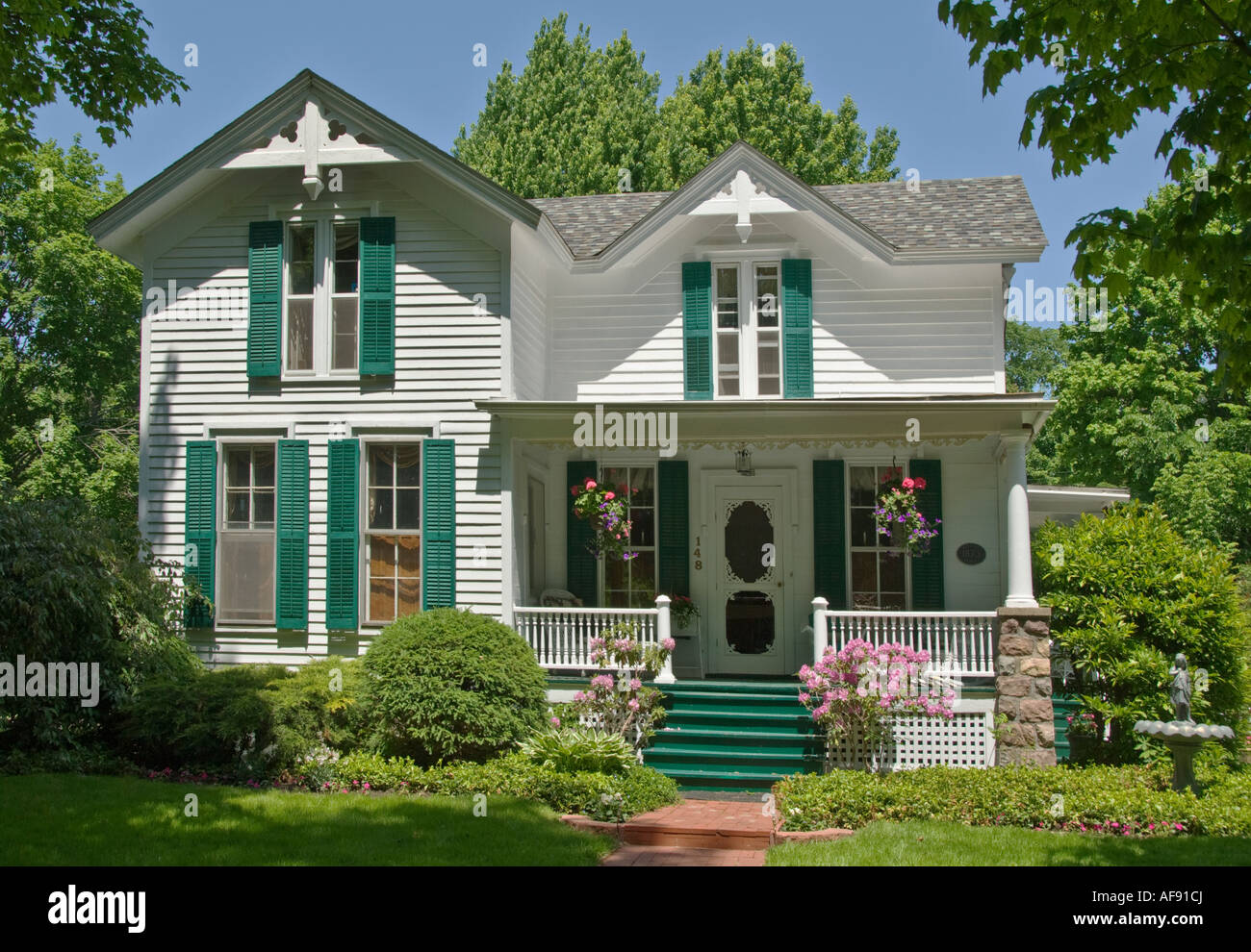 Michigan Village of Romeo typical private residence Stock Photo Alamy