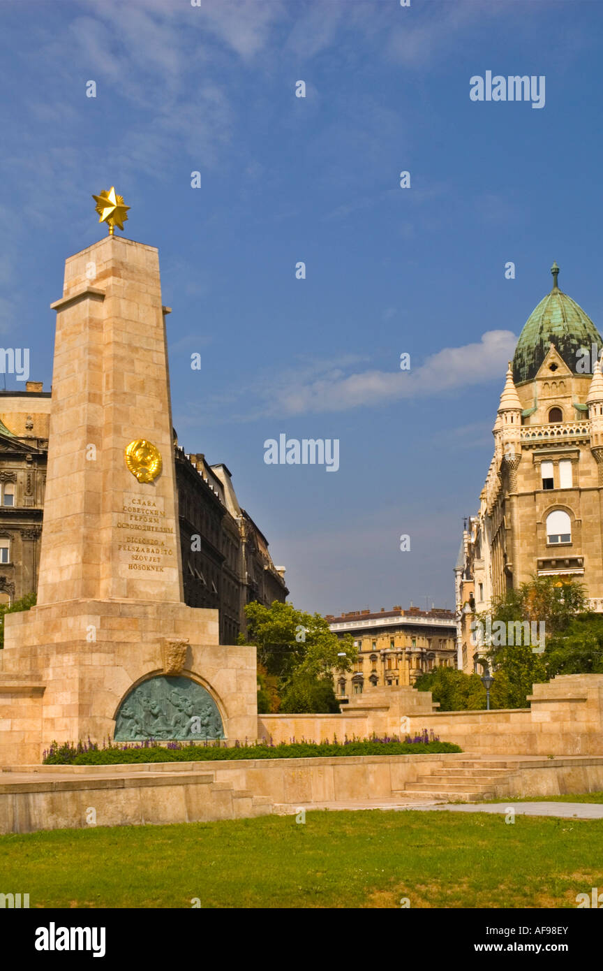 Soviet Army Memorial in Leopold Town in central Budapest Hungary EU Stock Photo