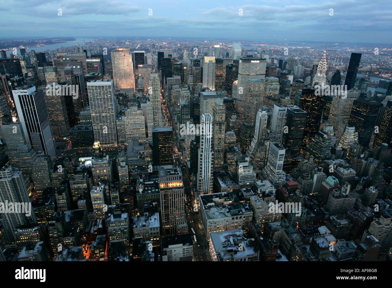 Evening Night View Of North East Manhattan From Observation