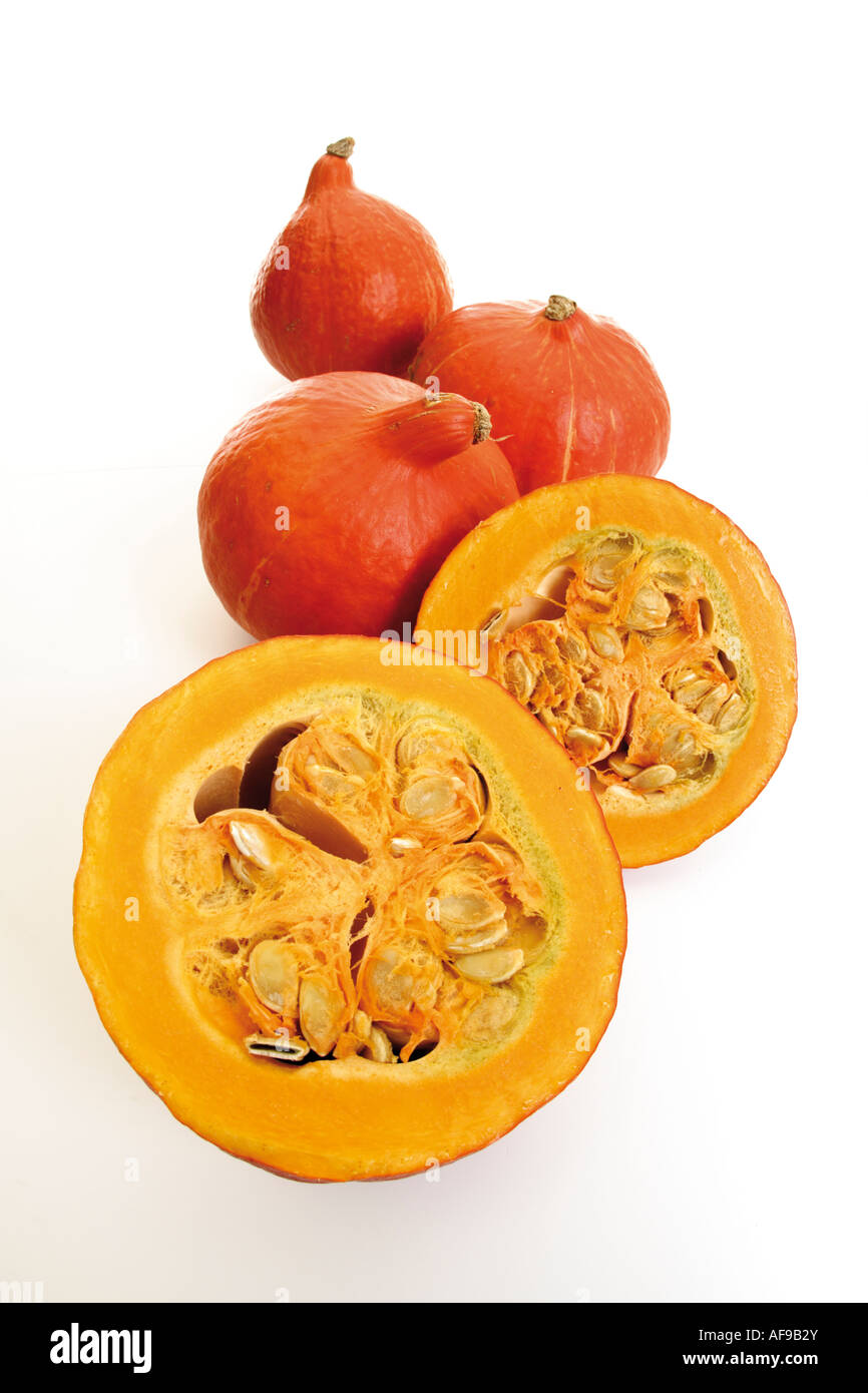 Pumpkin cut in half seeds hi-res stock photography and images - Alamy