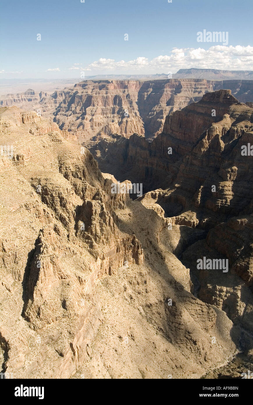 Aerial view of West side of Grand Canyon National Park (added to the Unesco's World Heritage List in 1979). Arizona State. USA Stock Photo