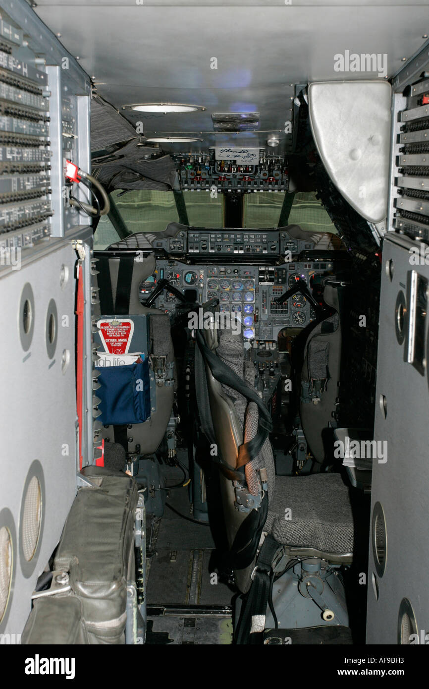 cockpit of the British Airways Concorde exhibit at the Intrepid Sea Air ...