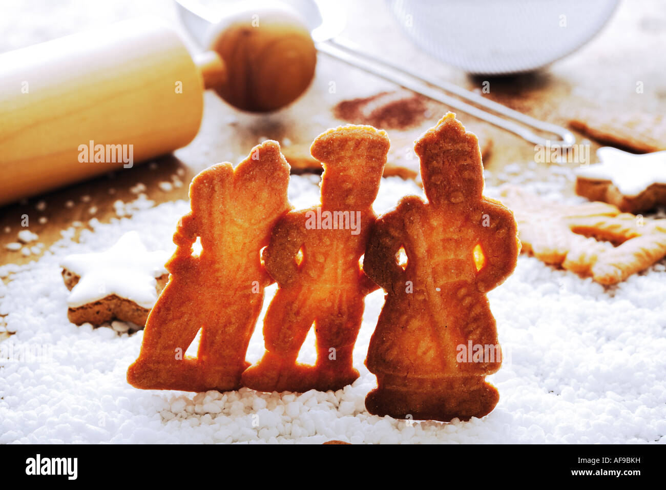 traditional spicy Christmas cookies Stock Photo