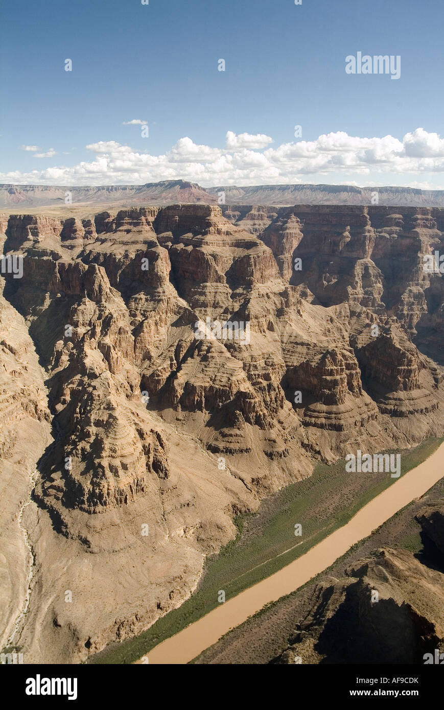 Aerial view of Colorado River. Grand Canyon National Park. Arizona State. USA Stock Photo