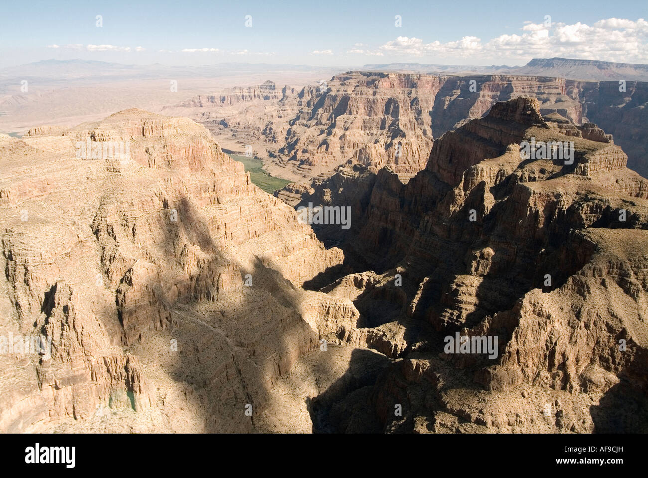 Aerial view of West side of Grand Canyon National Park (added to the Unesco's World Heritage List in 1979). Arizona State. USA Stock Photo