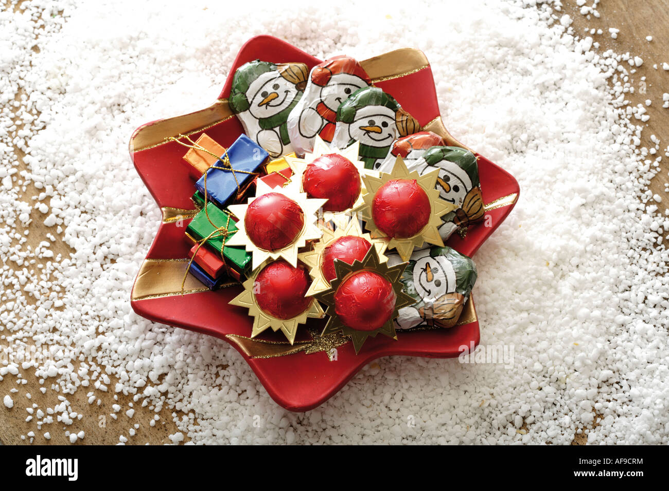 Christmas plate with sweets Stock Photo