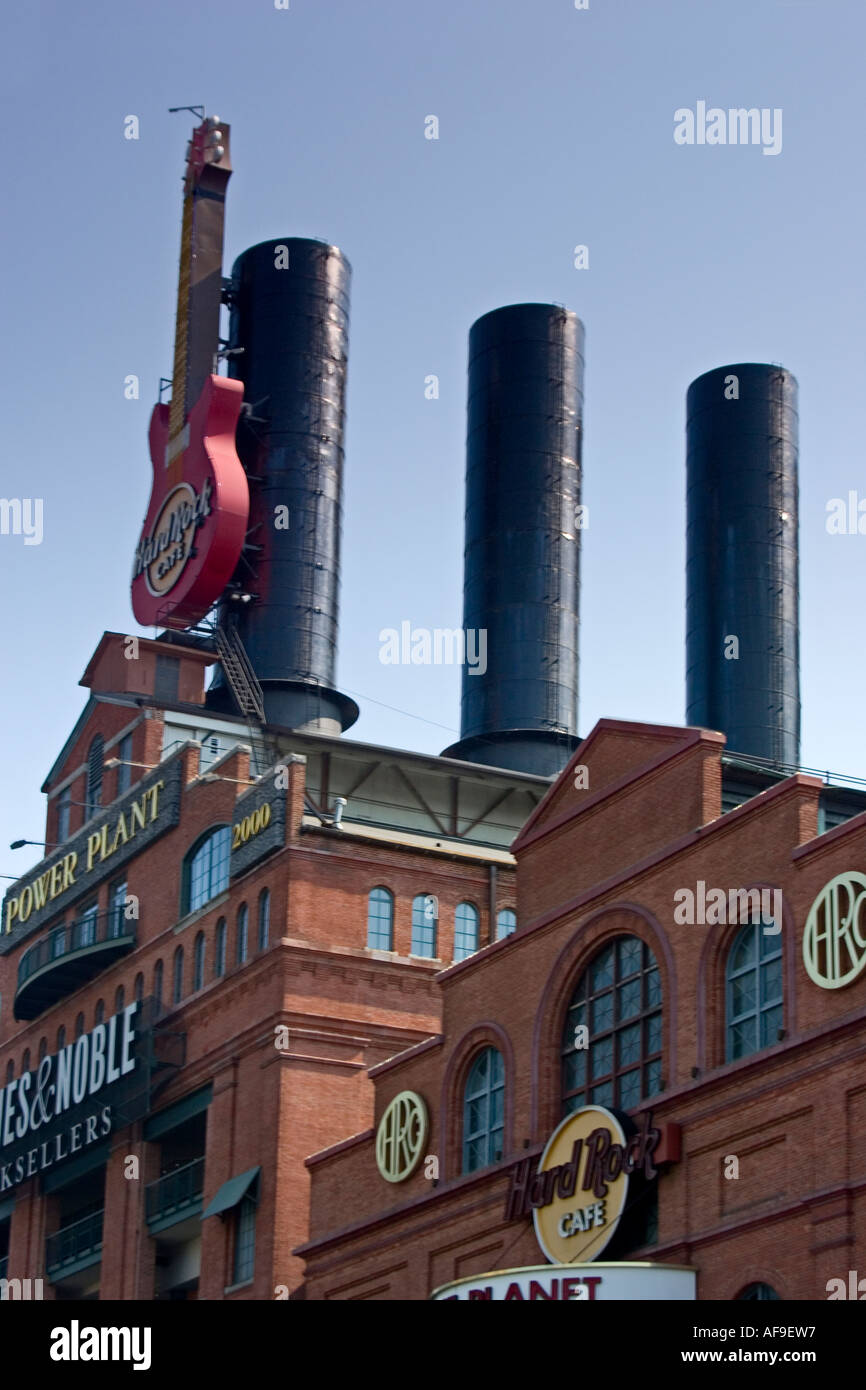 The restored Power Plant shopping mall in the Baltimore Inner Harbor Stock Photo