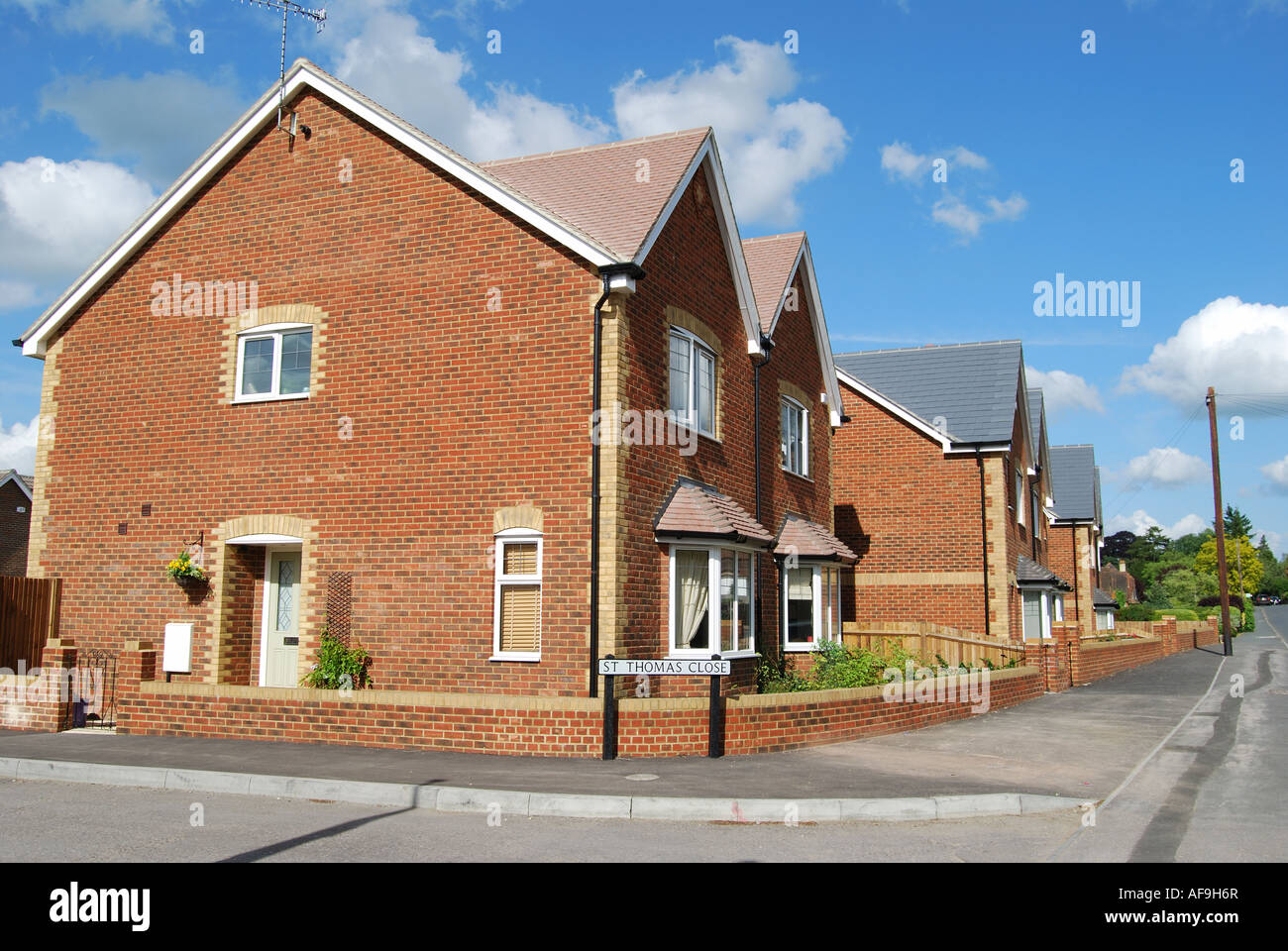 New private housing estate, Surrey, England, United KIngdom Stock Photo