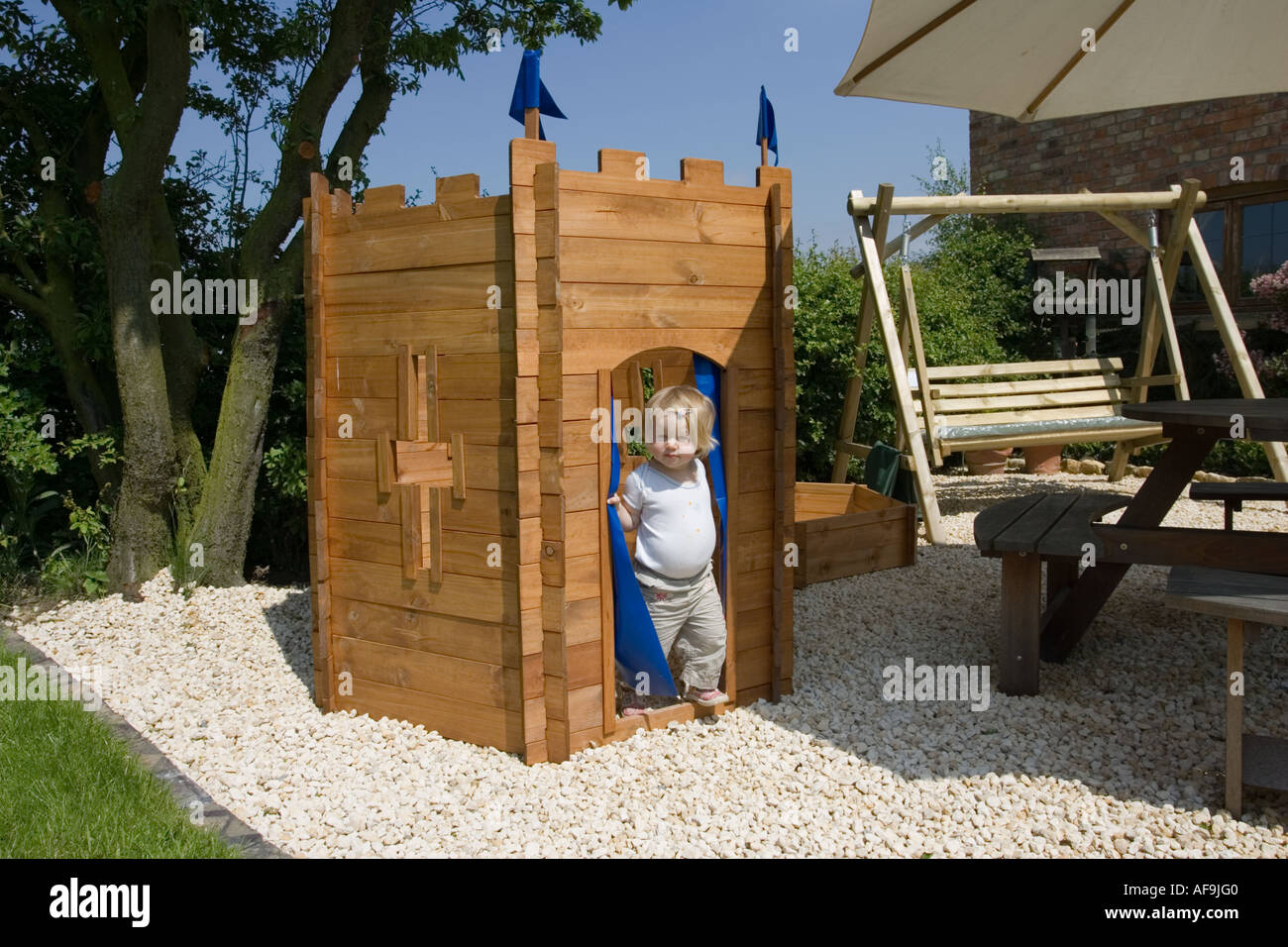 wooden play castle