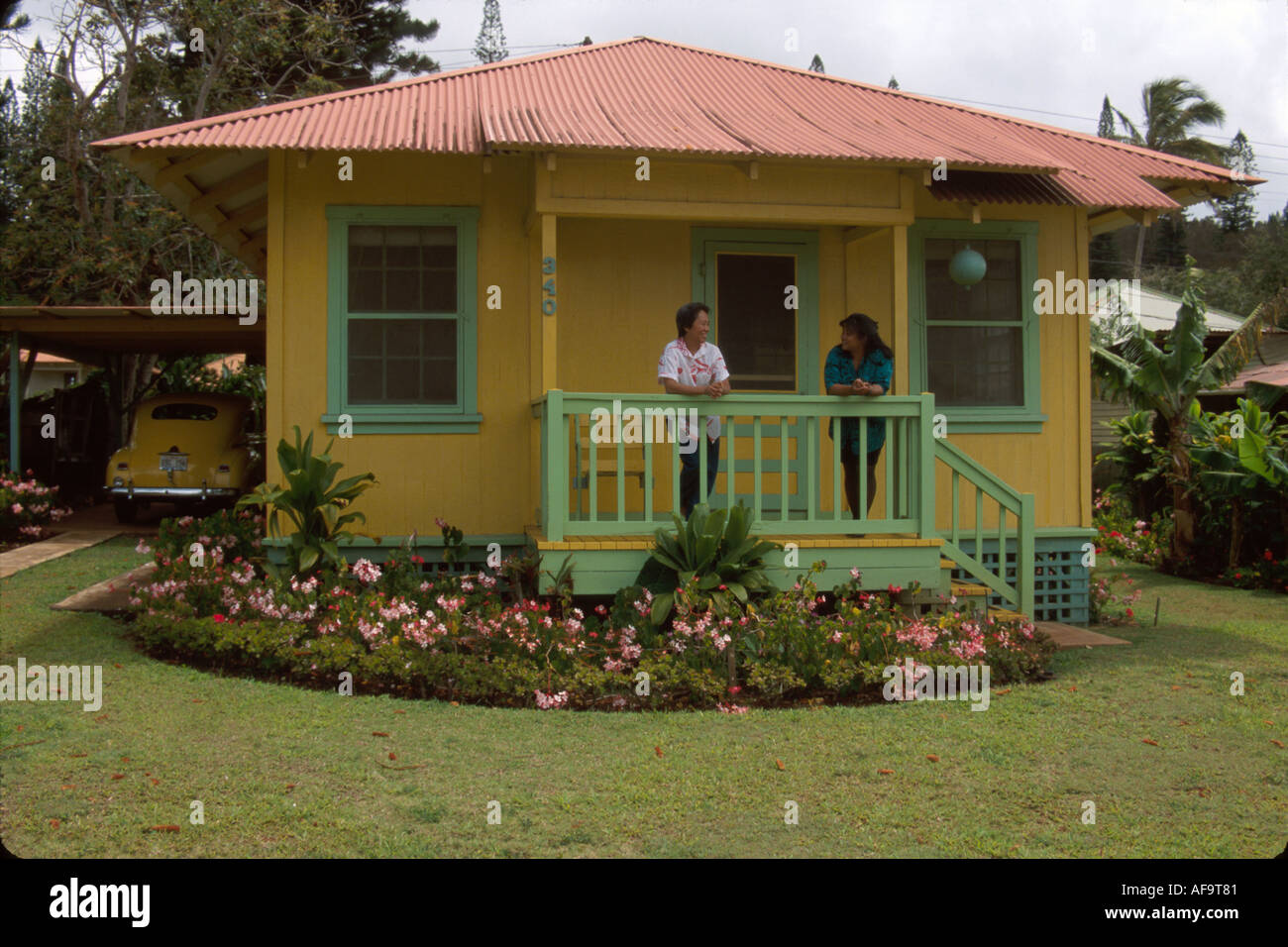 Hawaii, Hawaiian Islands, Lanai Lanai City pineapple plantation Stock