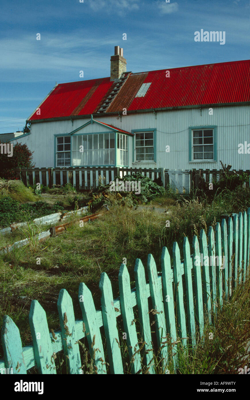 Typical house in Port Stanley capital of the Falkland Islands south