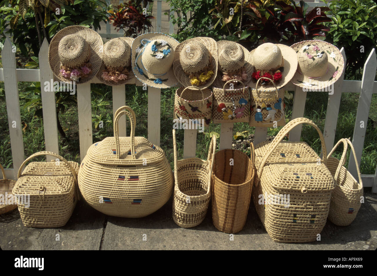 Jamaica Montego Bay Harbour Street Craft Market wicker basket straw