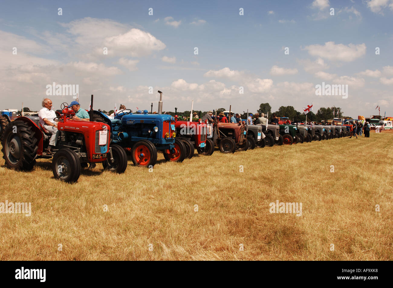 vintage Massey Ferguson tractors at the wings wheels and steam show at rougham Suffolk UK Stock Photo