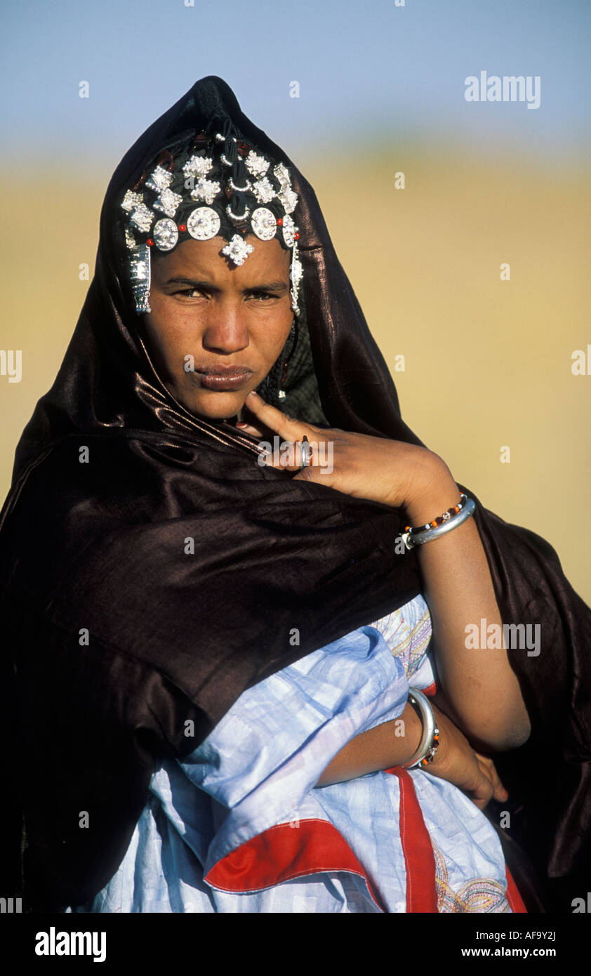 Portrait of Tuareg woman Timbuktu; Mali Stock Photo