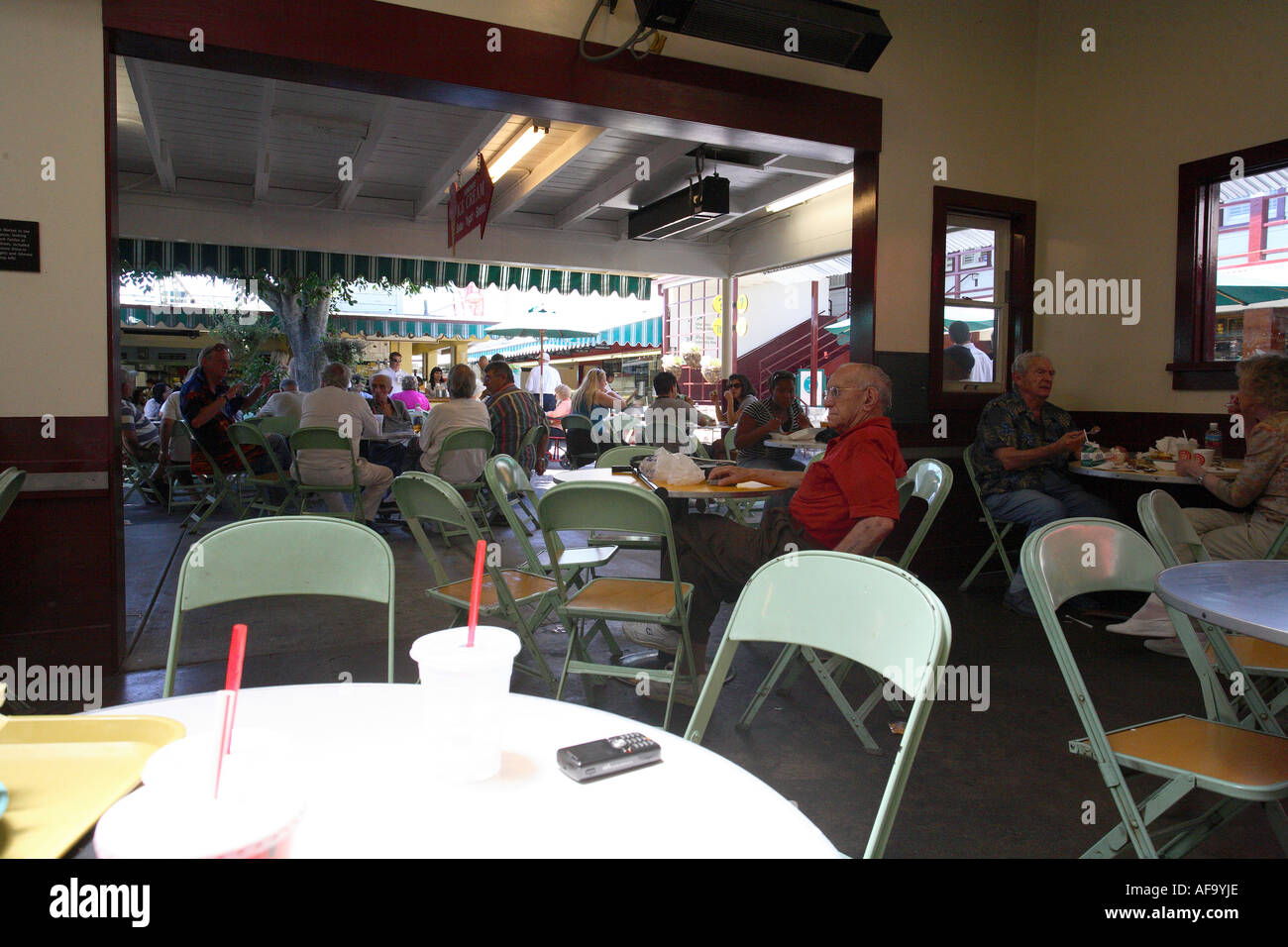 Farmers market shopping centre Los Angeles. United States of America. Stock Photo