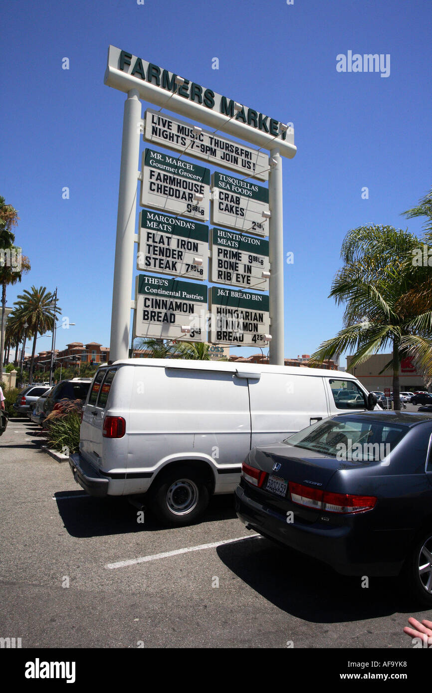 Farmers market shopping centre Los Angeles. United States of America. Stock Photo