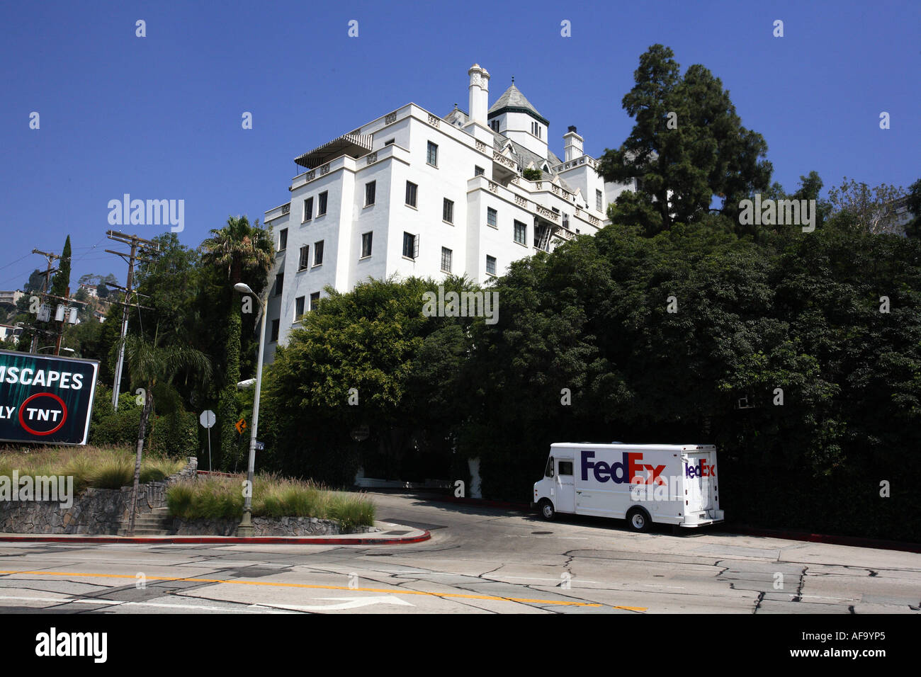 Chateau Marmont hotel in Hollywood Los Angeles ,U.S.A Stock Photo