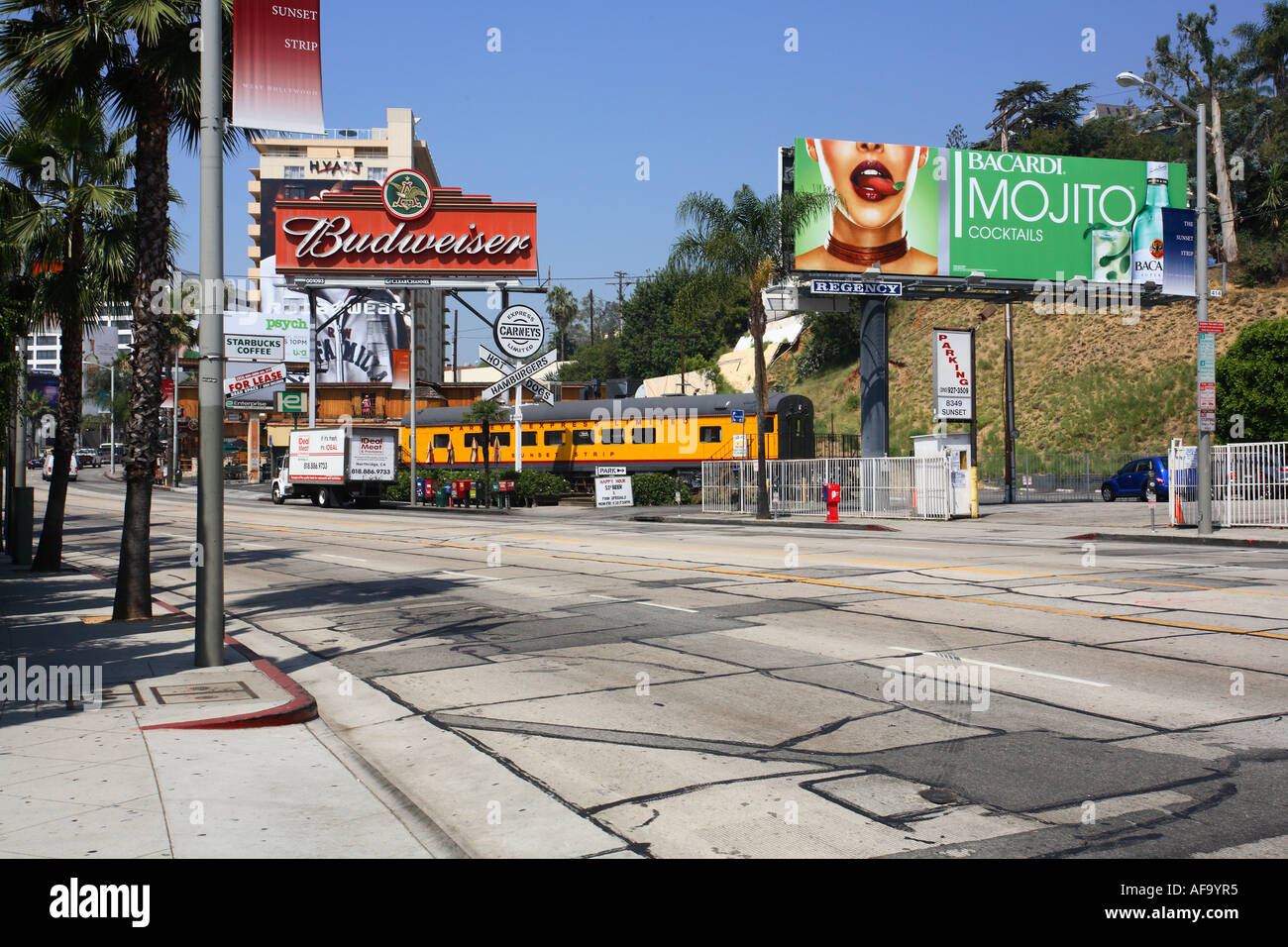 Sunset strip, Los Angeles. California United States of America. Stock Photo