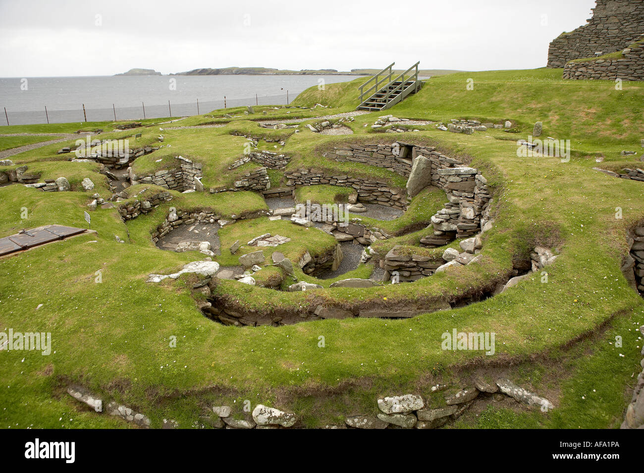 Site of Viking long house and prehistoric settlement at Jarlshof near