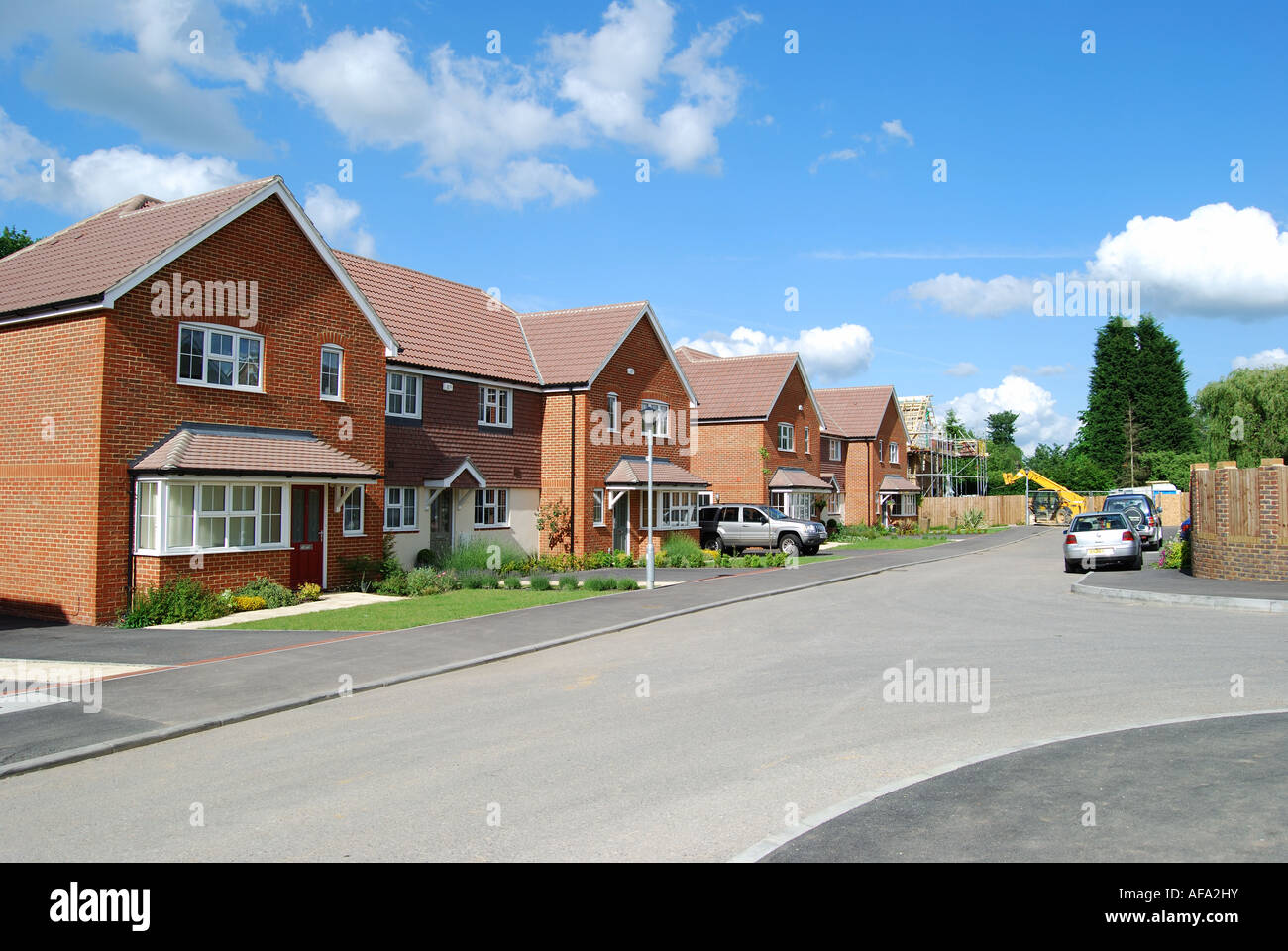 New private housing estate, Surrey, England, United KIngdom Stock Photo