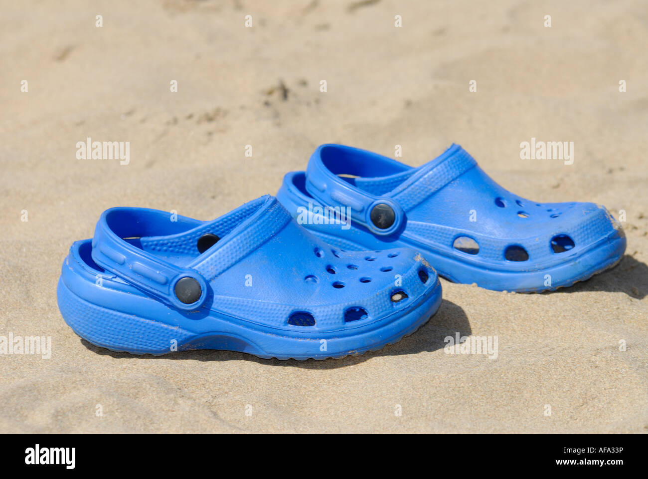 Pair of Crocs Beach Sandals Stock Photo 