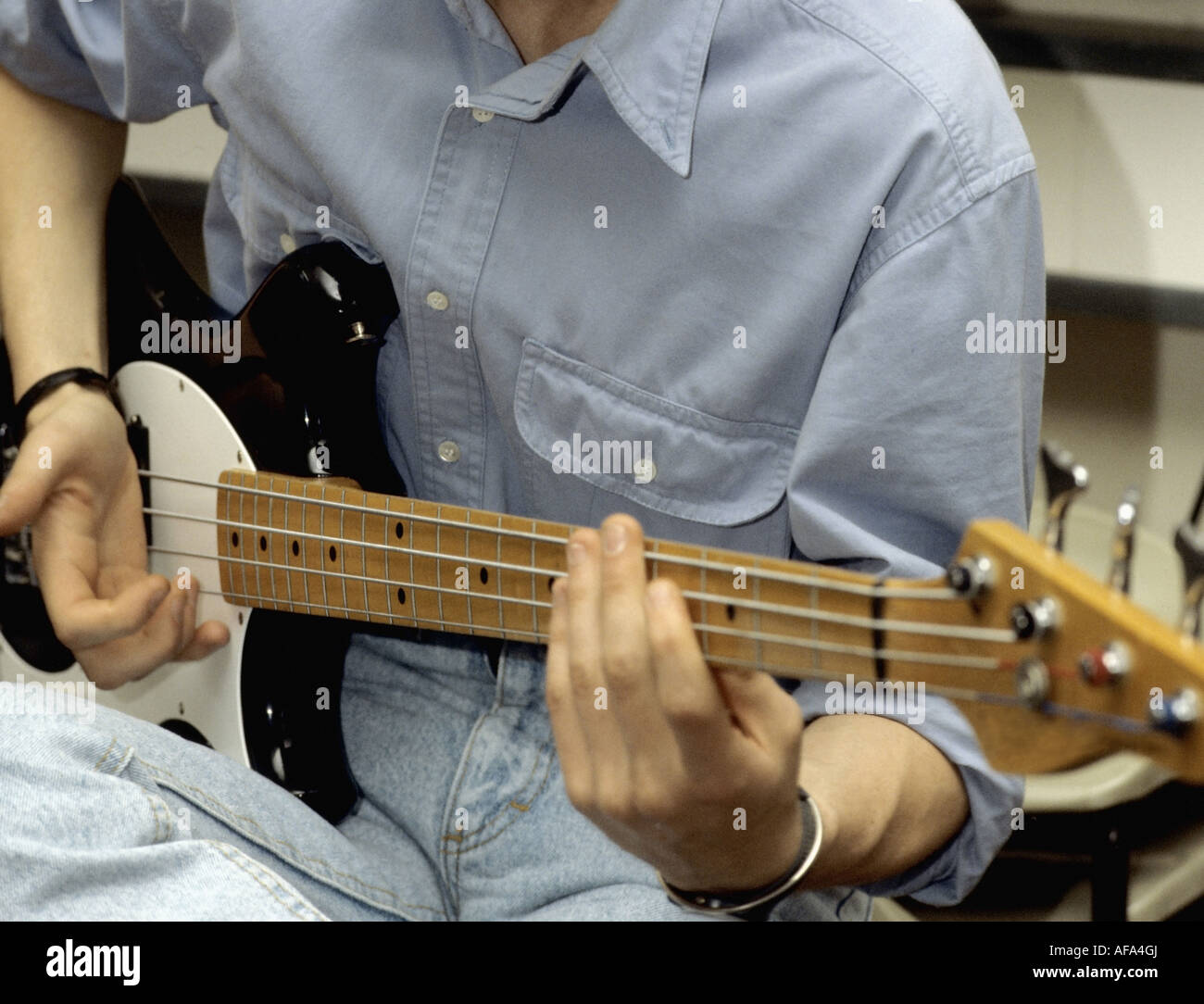 band bass electric Stock Photo Alamy