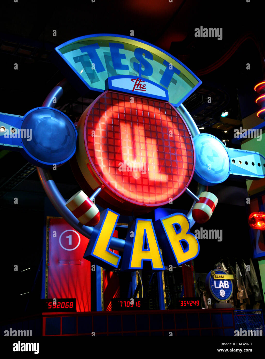 Lab laboratory neon sign light epcot hires stock photography and