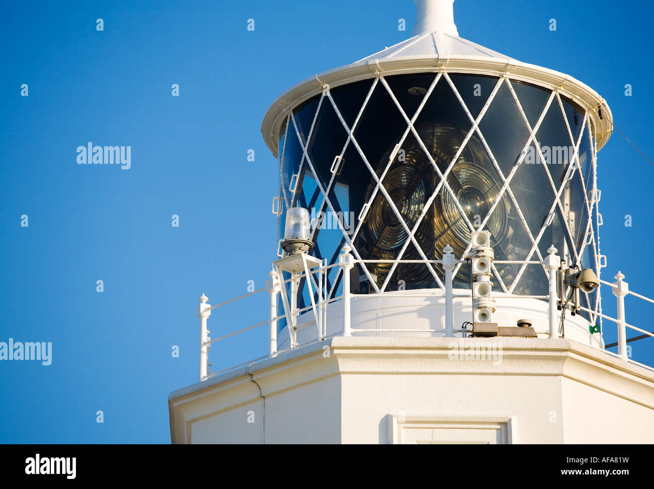 Lighthouse lantern room Stock Photo