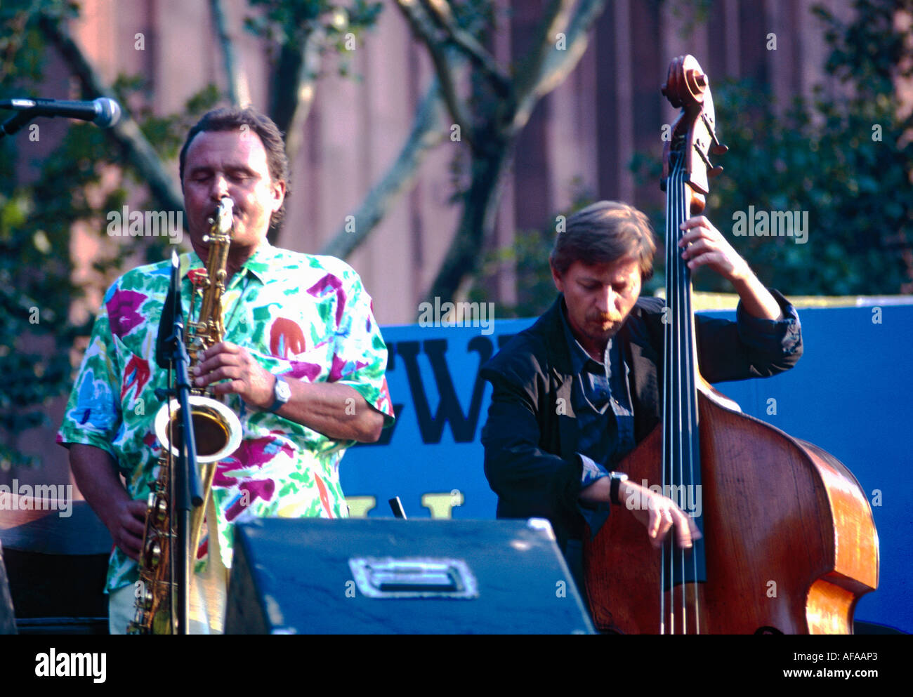 Stan Getz and George Mraz in concert Washington Square New York