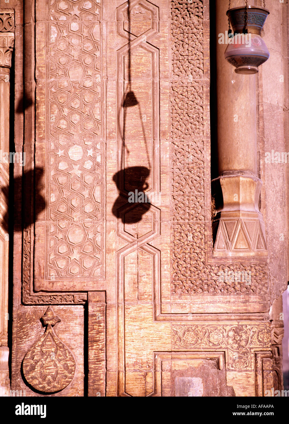 Sultan Hasan complex, Cairo, detail of entrance portal Stock Photo