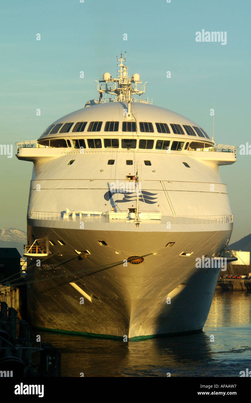 Regal Princess cruise ship docked at the port of Juneau, Alaska Stock ...