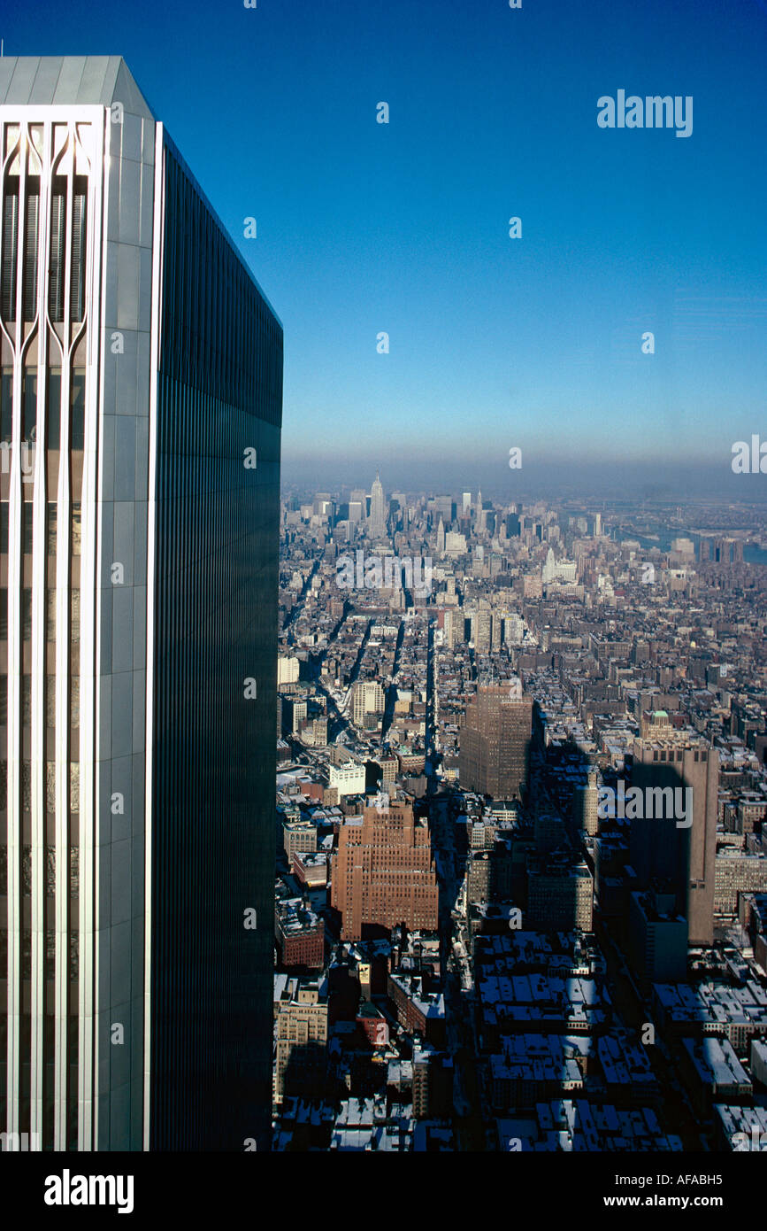 Shadow of the Twin Towers extending uptown, World Trade Center, New York, USA Stock Photo