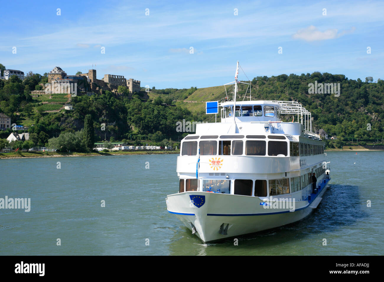 Rheinfels Castle near St. Goar in the River Rhine Valley in Germany ...