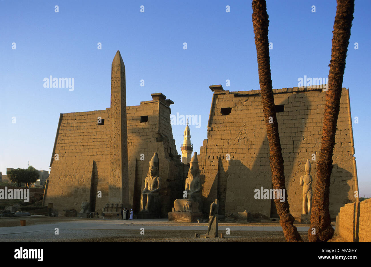 Egypt Luxor, Luxor Temple Stock Photo