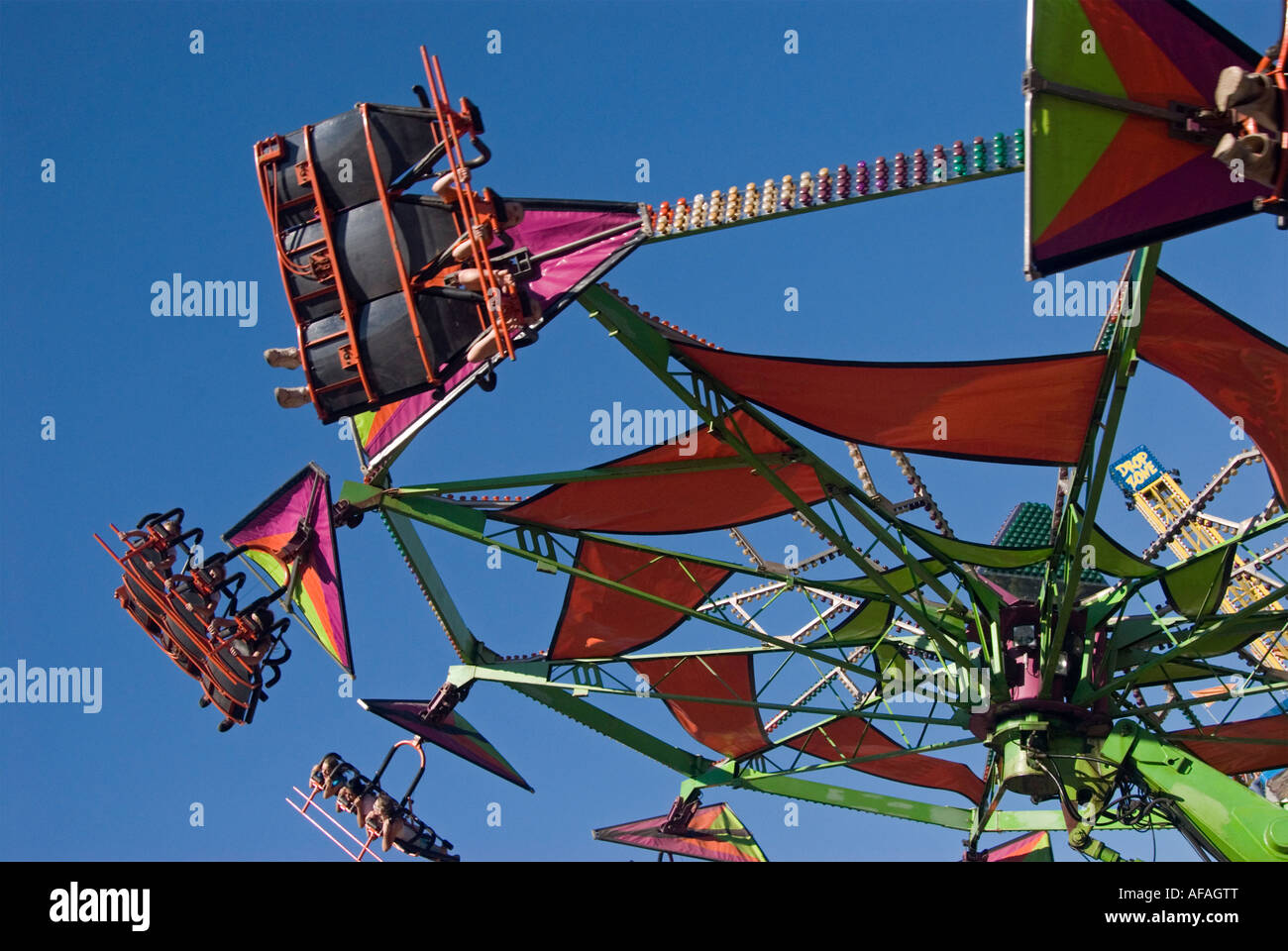 Amusement Ride at the Columbia County Fair in Chatham NY Stock Photo