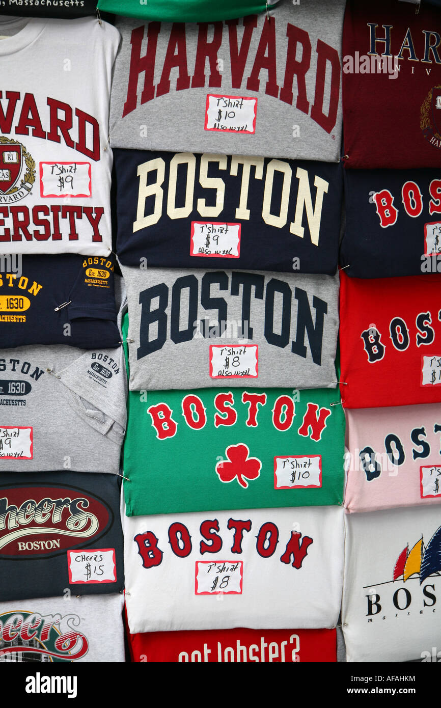 Souviner t-shirts in Boston Massachusetts Stock Photo