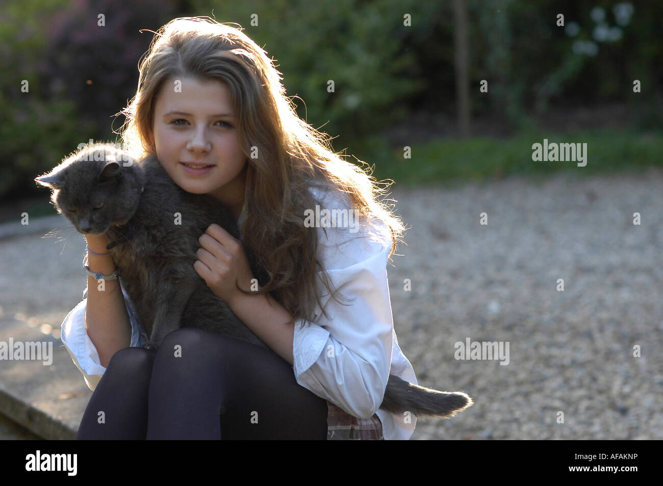 portrait of teenage girl Stock Photo