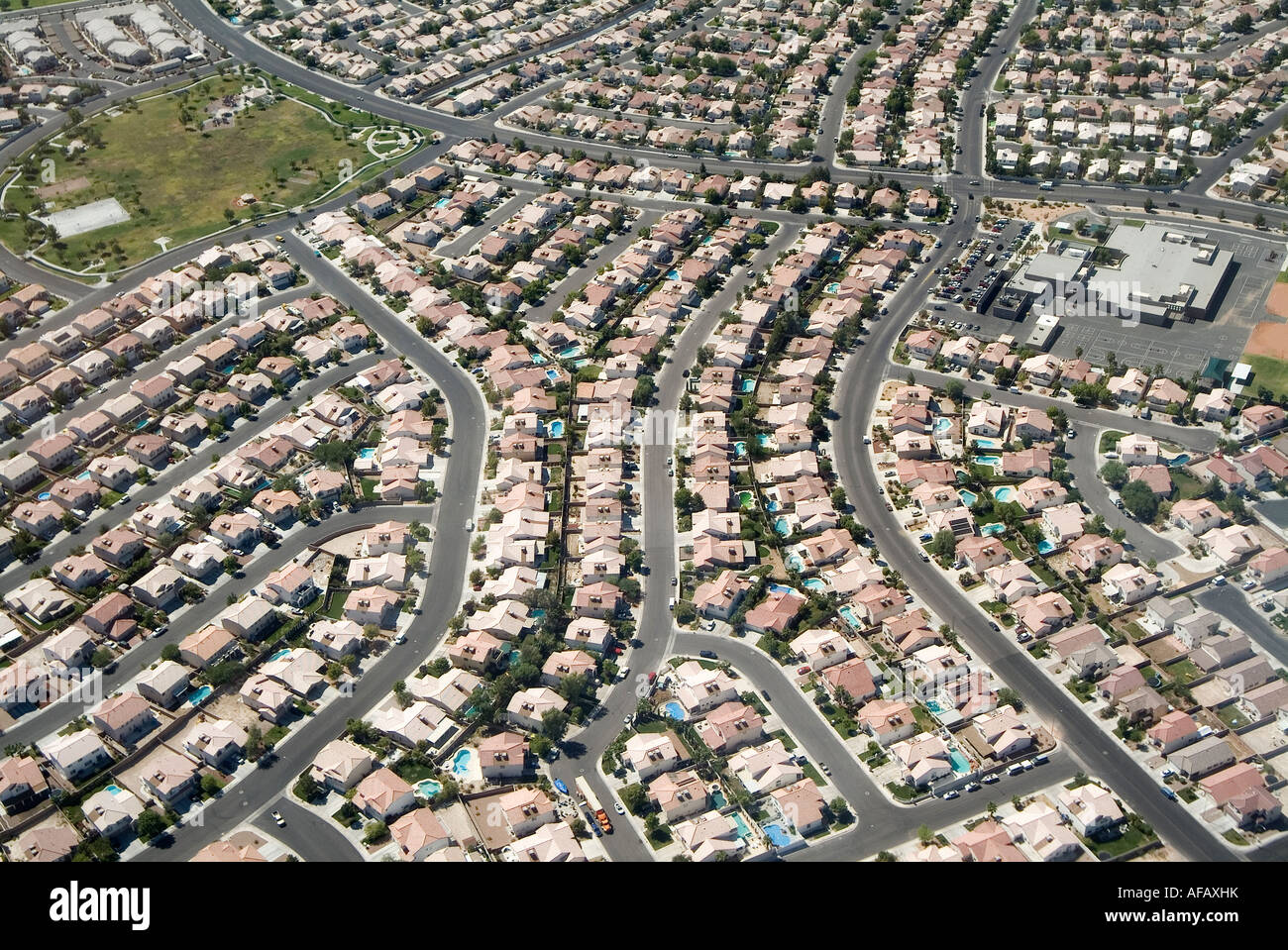 Aerial view of a residential area in Las Vegas City north side. Nevada. USA Stock Photo Alamy