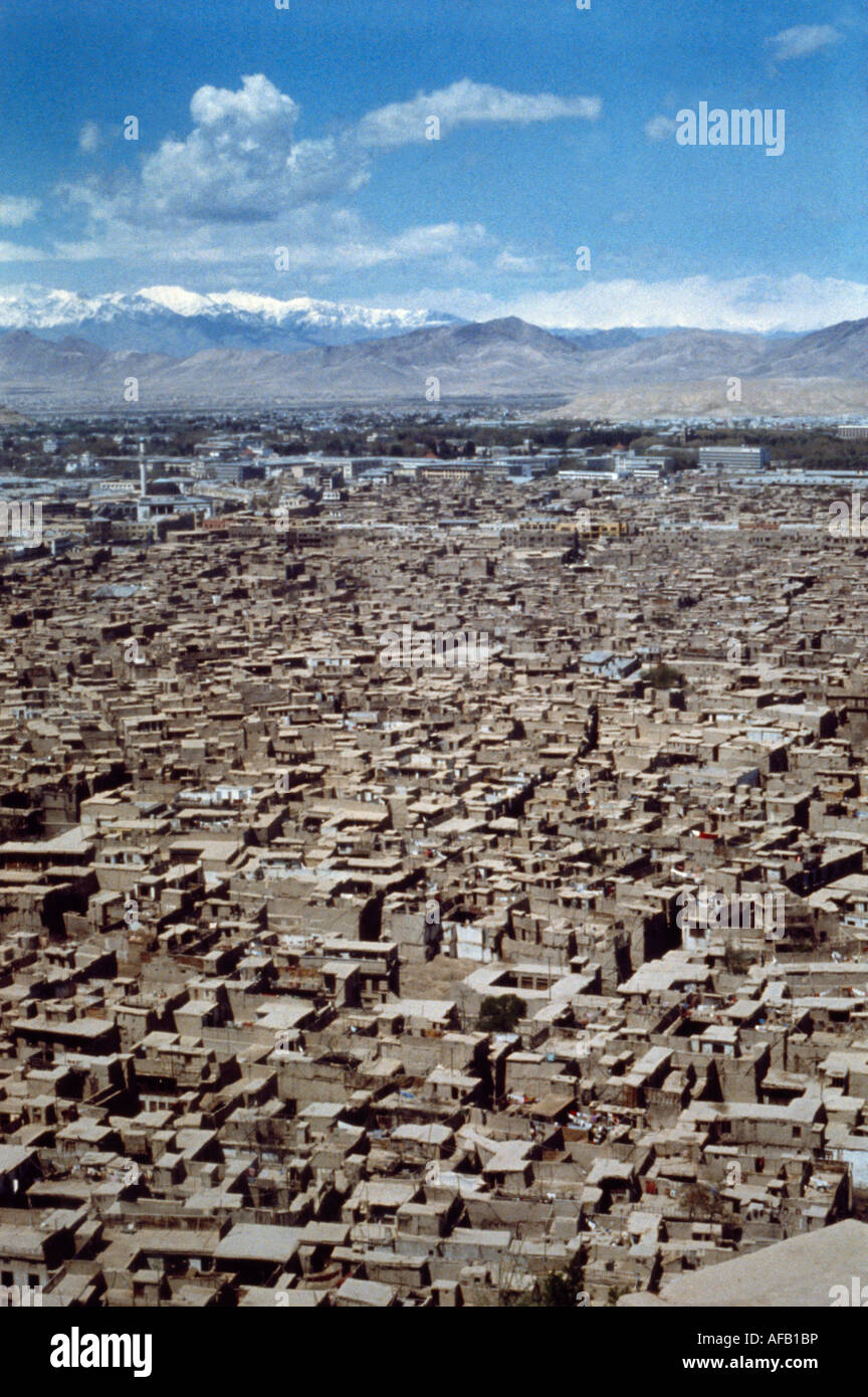 Afghanistan Kabal City From Bala Hisar Stock Photo